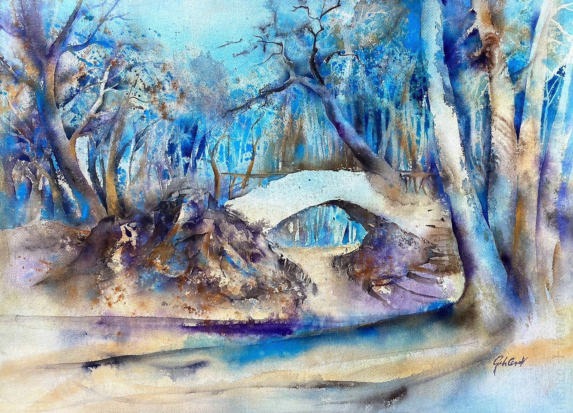 Aquarell Überbrückung 56×76