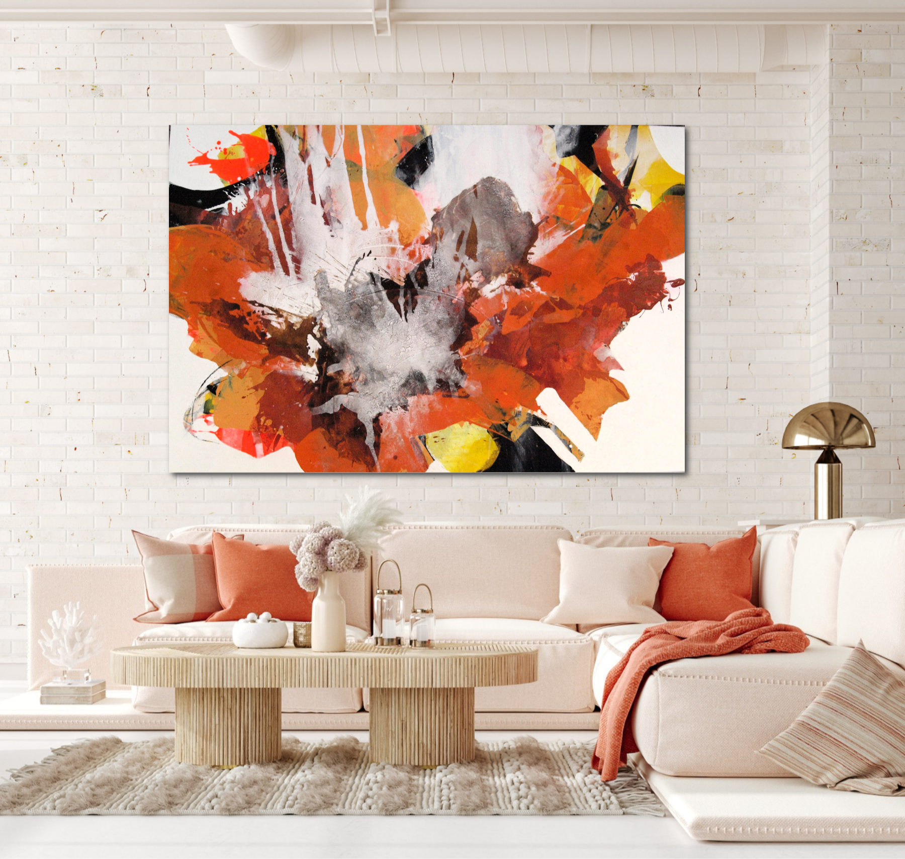 „Feuerblume“ Acryl auf Leinwand 100cmx150cm